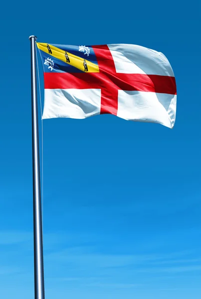 Herm flag waving on the wind — Stock Photo, Image