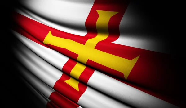Bandera de Guernsey ondeando al viento —  Fotos de Stock