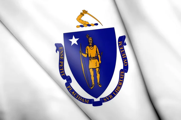 Massachusetts (usa flagga) — Stockfoto