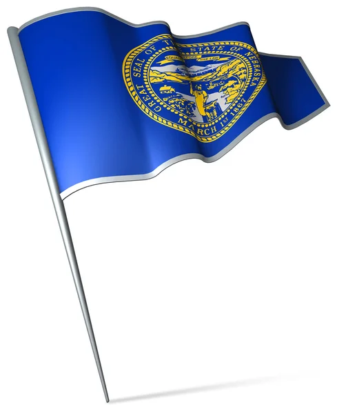 Vlajka nebraska (usa) — Stock fotografie