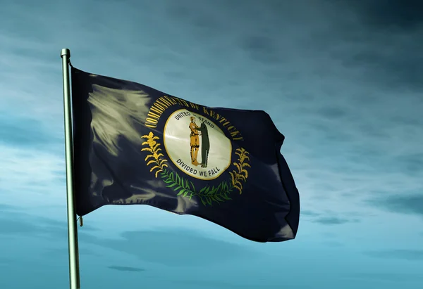 Kentucky (Verenigde Staten) vlag zwaaien op de wind — Stockfoto