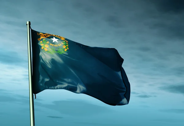 Nevada (USA) flag waving on the wind — Stock Photo, Image