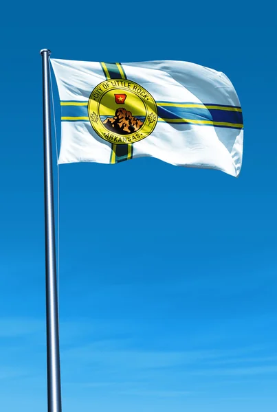 Літл-Рок, штат Арканзас (США), прапор махав на вітрі — стокове фото