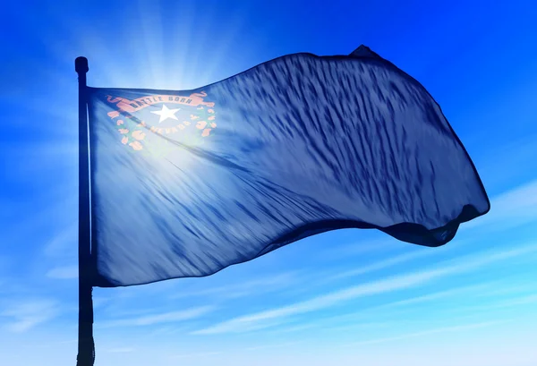 Nevada (USA) flag waving on the wind — Stock Photo, Image