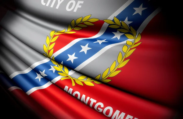 Flaga montgomery, alabama (Stany Zjednoczone Ameryki) — Zdjęcie stockowe