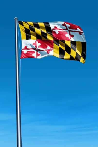 Bandeira de Maryland (Estados Unidos) acenando ao vento — Fotografia de Stock