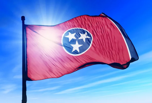 Tennessee (Verenigde Staten) vlag zwaaien op de wind — Stockfoto