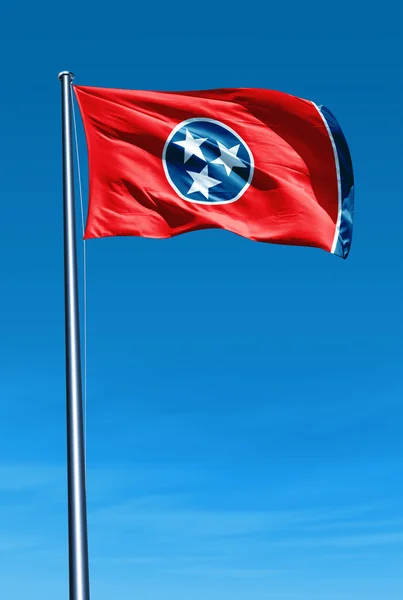 Tennessee (USA) flag waving on the wind — Stock Photo, Image
