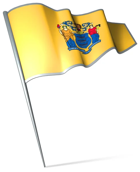 Vlajka z new jersey (usa) — Stock fotografie