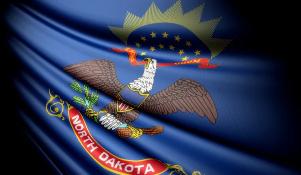 Nord-Dakotas flagg (USA) ) – stockfoto