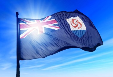 anguilla bayrak Rüzgar sallıyor