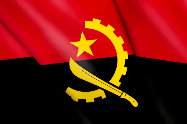 Bandeira de Angola — Fotografia de Stock