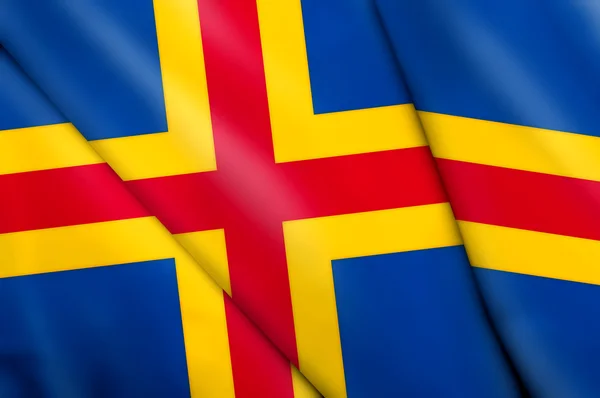 Flag of Aland Islands — Stock Photo, Image