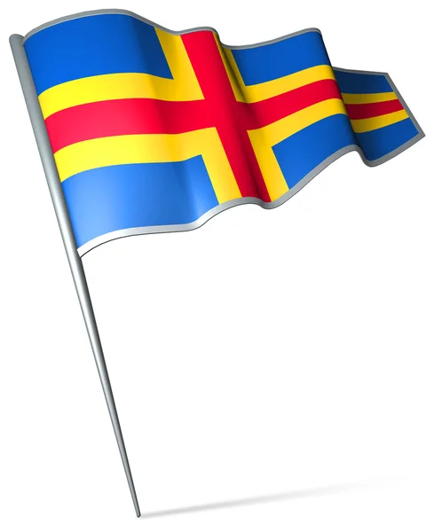 Flag of Aland Islands — Stock Photo, Image