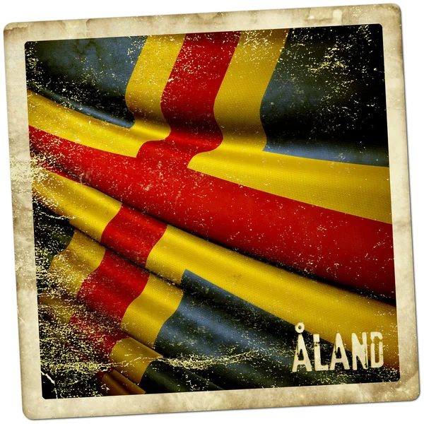 Bandera de las Islas Aland — Foto de Stock