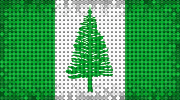 Bandera de Norfolk Island iluminación en pantalla led —  Fotos de Stock