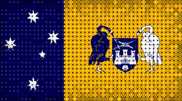 Флаг австралийского освещения на светодиодном дисплее — стоковое фото
