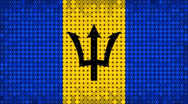 Flag of Barbados lighting on LED display — Stock Photo, Image