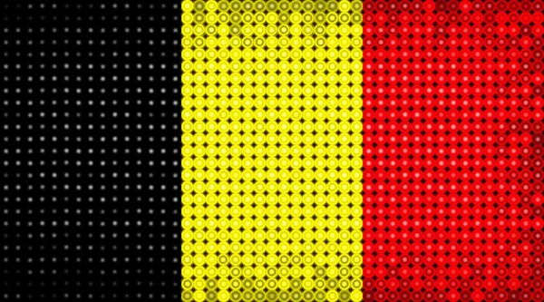 Bayrak Belçika aydınlatma led ekran — Stok fotoğraf