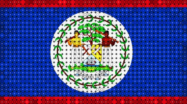 Vlag van belize verlichting op led display — Stockfoto