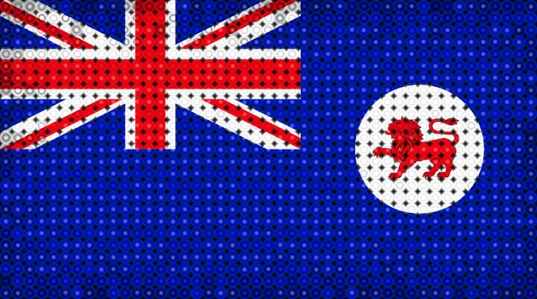 Flagga australiska staten av Tasmanien belysning led displayen — Stockfoto