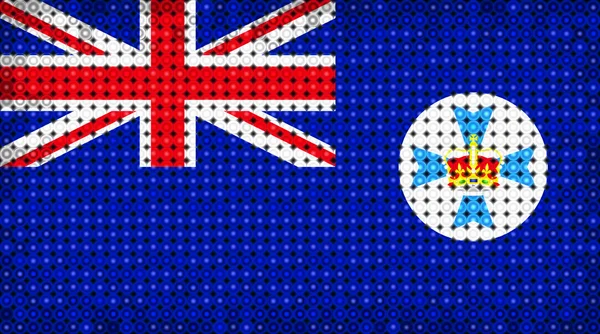 Flagge des australischen Staates Queenland Beleuchtung auf LED-Anzeige — Stockfoto