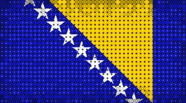 Bandera de Bosnia y Herzegovina iluminación en pantalla led —  Fotos de Stock