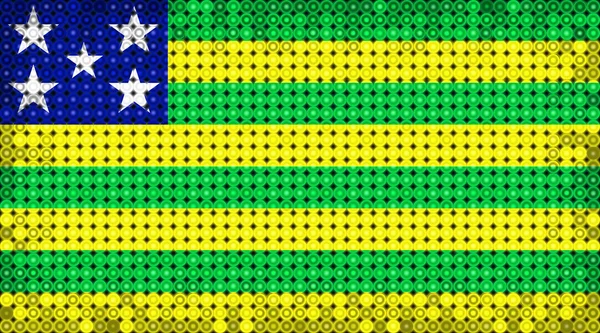 Flag of Brazil (Goias) lighting on LED display — Stock Photo, Image