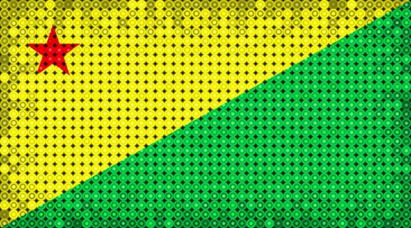 Aydınlatma led ekranda Brezilya (acre) bayrağı — Stok fotoğraf