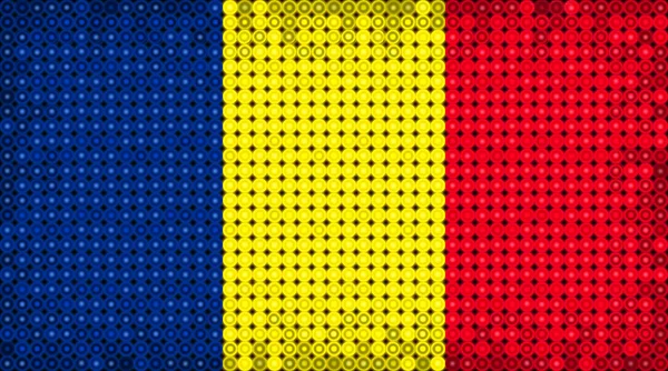 Bandiera di illuminazione Chad sul display a LED — Foto Stock