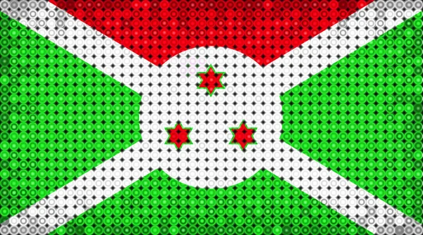 Bandera de Burundi iluminación en pantalla led —  Fotos de Stock