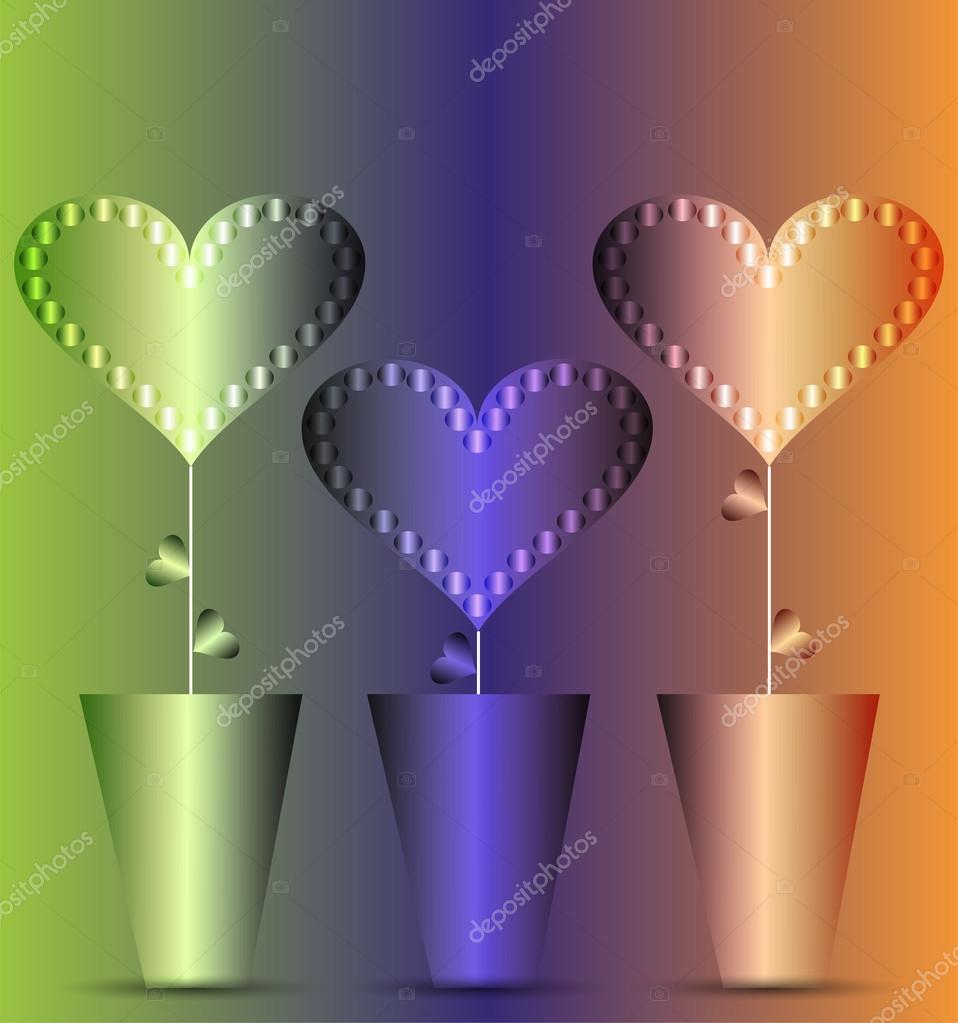 Pots hearts Stock Vector by ©bahadirozbey 32268243