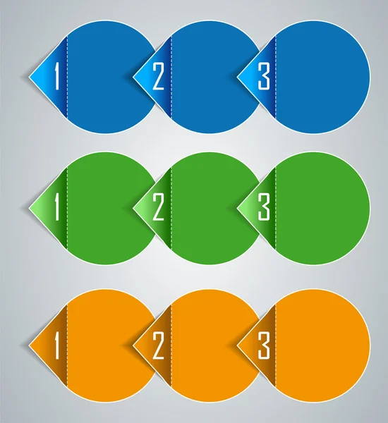 Voorbeelden van kleurrijke cijfers — Stockvector