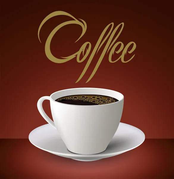 Kaffee und Kaffeetasse vorhanden. türkischer Kaffee — Stockvektor