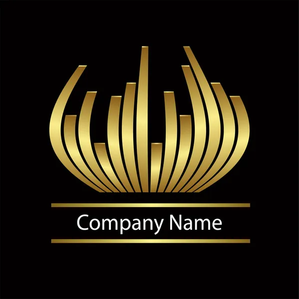 Logotipo de ouro vetor abstrato Vetores De Stock Royalty-Free
