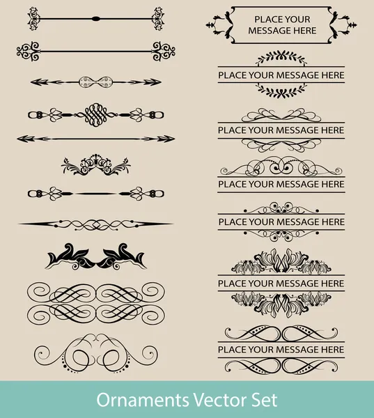 Calligraphic Design Elements and Frames — Stock Vector