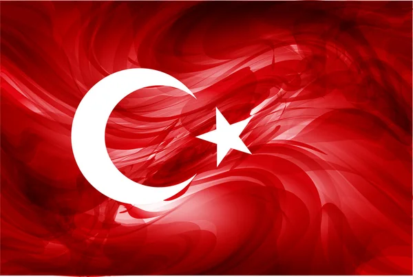 Turkish Flag. — Stock Vector