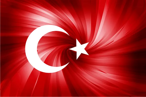 Flaga turecka. — Wektor stockowy