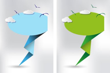 Origami konuşma balonu