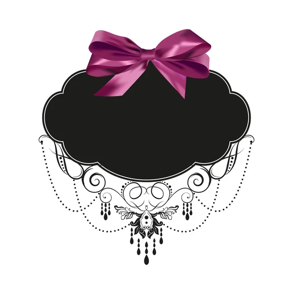 Ornament bow and tag Vector Graphics