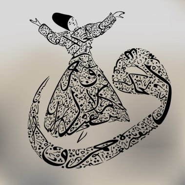 Arabic figure and dervish clipart