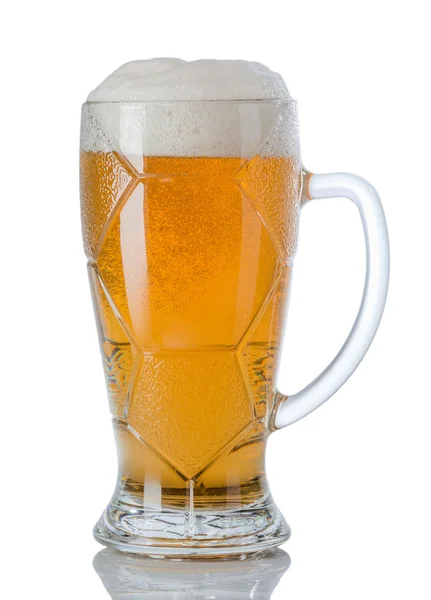 Glass of light beer on a white background Stock Picture