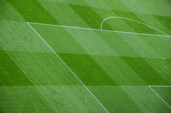 yeşil çim futbol sahası üzerindeki işaretleri