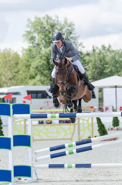 Donetsk, Ukrayna - 07 Eylül: Alman binici ludger beerbaum, 5 Uluslararası atlama turnuva donbass tur 2013 csi5