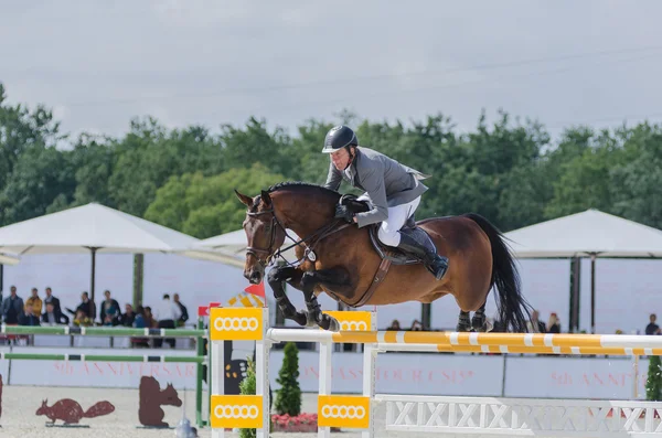 Donetsk, Ukrayna - 07 Eylül: Alman binici ludger beerbaum, 5 Uluslararası atlama turnuva donbass tur 2013 csi5