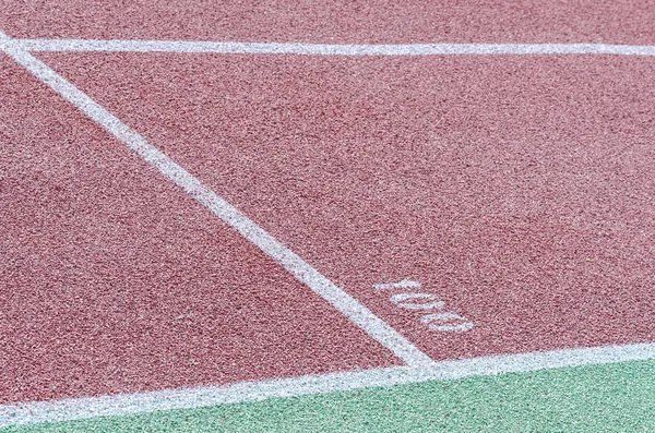 Stade d'athlétisme. Les traces de marquage . — Photo