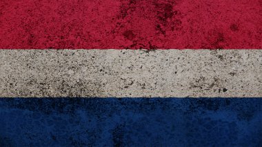 Eski duvar dokusunda Hollanda Bayrağı