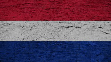 Duvar dokusunda Hollanda Bayrağı