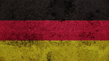 Germany Flag on the old wall texture