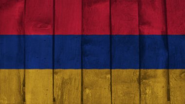 Ahşap dokuda Ermenistan Bayrağı